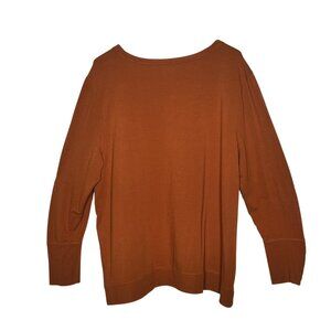 Chicos Zenergy Rust Orange Pullover Sweater Women's 4 (XXL-20/22) Cotton/Modal